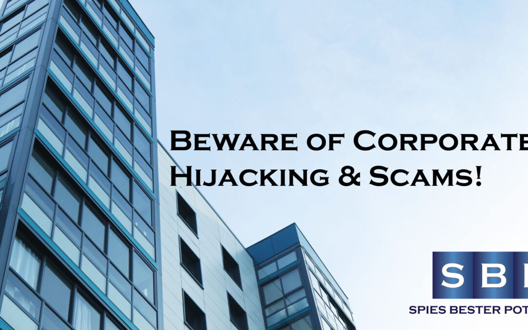 Beware of Corporate Hijacking and Scams
